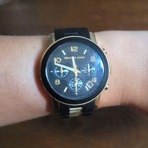 Michael Kors Black and Gold Watch